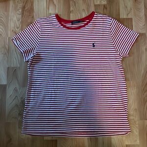 Polo Ralph Lauren Women’s Striped Red & White T-Shirt Size L